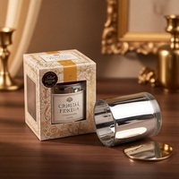 Bougie parfumée en cire de soja écologique 7oz 10oz, étiquette privée, parfum aromathérapie, pot en verre plaqué or/argent, décoration d'intérieur