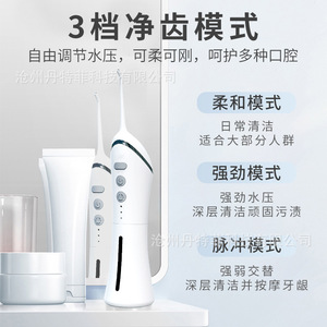 Hydropulseur buccal 250 ml avec réservoir intégré, rechargeable par USB, étanche IPX7, 3 niveaux de pression pour l'hygiène buccale - Product Image 5
