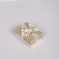 Boîtes cadeaux scintillantes directes d'usine avec nœud en ruban blanc, lot de 6 tailles, boîtes à bijoux et bonbons personnalisables avec logo pour cadeaux de mariage