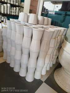 White Glazed Ceramic Modern Round Flower Pot Planter for Indoor Home Decor - Product Image 4