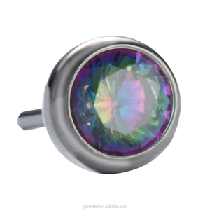 Giometal ASTM F136 <span class=keywords><strong>titanio</strong></span> <span class=keywords><strong>piercing</strong></span> disco Set fine Tragus Helix conch labret Daith Threadless gioielli per il corpo all'ingrosso - Product Image 5