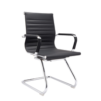 Chaise de bureau pivotante à dossier moyen, économique, pour visiteurs et cadres