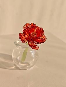 Fleur de lys en verre transparent élégante, faite à la main, pour décoration florale de la maison, présentation dans le salon, <span class=keywords><strong>boutique</strong></span>, cadeau pour maman, pour l'obtention du diplôme, pour envoyer de l'amour - Product Image 5