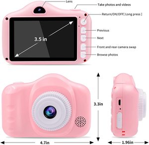 Girls Boys Toddler <strong>Kids</strong> Selfie <strong>Camera</strong> 3.5Inch 1080P HD Children Digital <strong>Camera</strong> With 32GB <strong>Memory</strong> <strong>Card</strong> - Product Image 6