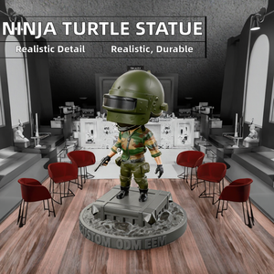 פסל שרף בגודל טבעי של צבי הנינג'ה, דגם תצוגה לא סדיר משרף, דמות אנימה, פיגור פעולה - Product Image 2