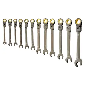 Ratcheting Combination Wrench Set 6-32MM Chave Inglesa Llave Inglesa Kunci Repair Tools Flexible Ratchet Wrench Spanner