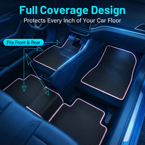 Tapis de sol de voiture en PVC TPE sur mesure avec logo personnalisé, résistant aux intempéries, inodore, imperméable, <span class=keywords><strong>4</strong></span> ou 5 pièces, pour toutes les voitures - Product Image 2