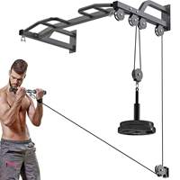 Muscleup Training Heavy Duty Wall Mounted Doorway Pull Up Bar High Pull Down Rally Sports avec système de poulie à câble multifonction