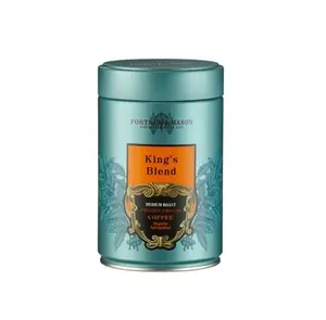 Lata de lata de café personalizada 250g, embalagem pessoal redonda para chá, embalagem de lata de café antiga com tampa de metal