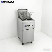 Friteuse à gaz double panier SWENZA, homologuée CE, similaire aux marques Frymaster et Dean