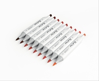 Stylos marqueurs permanents à double pointe à l'alcool pour le dessin artistique, 204 couleurs professionnelles, stylos marqueurs de bonne qualité pour les grossistes