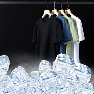 Proveedor de camisetas a granel Impresión de logotipo personalizado 190gsm Camiseta Lisa O Cuello Hielo Refrigeración Camiseta de algodón Camisetas en blanco para hombres en blanco - Product Image 3
