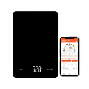 Balance de cuisine numérique Virtu, capacité 320g, contrôlée par application, écran LCD rétroéclairé, alimentée par piles, outil de cuisine domestique en plastique - Product Image 1