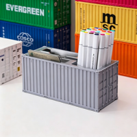 Modèle de conteneur maritime en plastique ABS à l'échelle 1:30, support multifonctionnel, ensemble cadeau d'affaires créatif pour la logistique, logo personnalisé