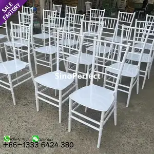 Neues Design Moderne Stapel möbel Luxus-Hochzeits veranstaltungen White Resin Chivalry Chairs Chiavari Chair