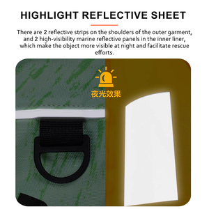 قابل للنفخ. سترة إنقاذ قابلة للنفخ عالية الجودة 210 د من قماش النايلون مادة قابلة للنفخ سترة إنقاذ قابلة للنفخ عالية الطفو - Product Image 6