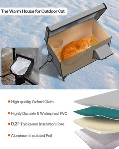 Meistverkauftes Modernes Zusammenklappbares Katzenbett - Outdoor Heizung & Isolierung Wasserdichtes Multifunktionales Haustiergehege für Katzen & Vögel - Product Image 3