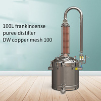 Extracteur d'huile essentielle d'hydrosol de feu droit 100l, extracteur d'huile essentielle de fabrication d'encens extracteur d'huile essentielle commerciale