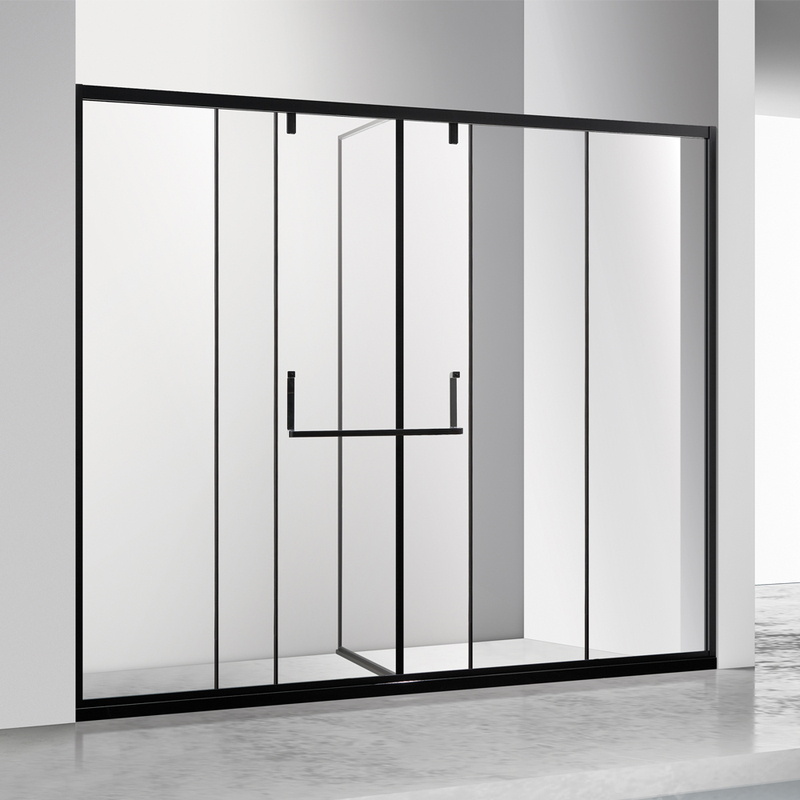 Matt Black Frame Tempered Glass Shower