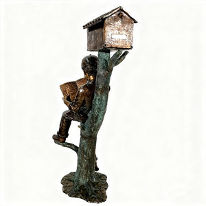 Buzón <span class=keywords><strong>de</strong></span> estatua <span class=keywords><strong>de</strong></span> delfín doble <span class=keywords><strong>de</strong></span> bronce <span class=keywords><strong>de</strong></span> tamaño real con tema <span class=keywords><strong>de</strong></span> mascota Animal para decoración navideña del hogar - Product Image 2