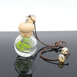 New Design 7ml Clear <strong>Car</strong> Perfume Pendant <strong>Refillable</strong> Air Freshener <strong>Diffuser</strong> Glass Bottle OEM - Product Image 6