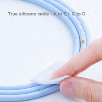 Nuevo Cable de Carga para Auto USB Tipo-C de Silicona PD de 60W y 1M, Carga Rápida y Transferencia de Datos para Teléfono Móvil, Computadora, Cámara y Accesorios