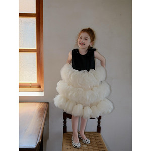 Abito da Principessa per Bambine con Design Floreale a Rosa, Gonna Soffice e Volant per Feste di Compleanno - Product Image 6