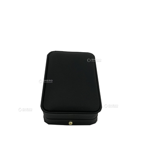 Boîte d'emballage pour bague en cuir vert foncé avec logo personnalisé, vente en gros, boîte d'emballage pour bijoux personnalisée - Product Image 6