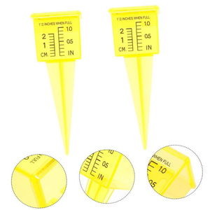 Lot de dix jauges de pluie d'extérieur en plastique transparent avec échelle graduée pour pelouse et jardin - Product Image 2