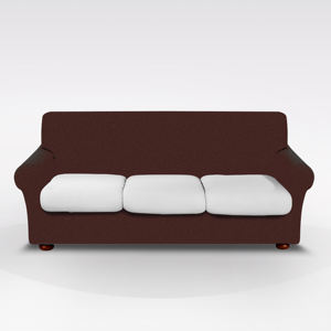 BIANCALUNA - Housse de canapé 3 places marron de la ligne Genius Color - Product Image 1