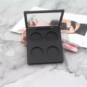 Matte Black Magnetic Clasp 4-Round Eyeshadow Palette M Series <b>Style</b> 4 Colors 26.5mm High Pigment Cosmetic Packaging - Product Image 1