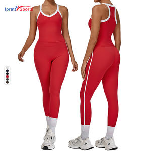 ชุดโยคะฟิตเนส2ชิ้นสีตัดกันของผู้หญิงเลกกิ้งออกกำลังกายบรายกก้นกางเกงขาสั้นออกกำลังกาย - Product Image 1