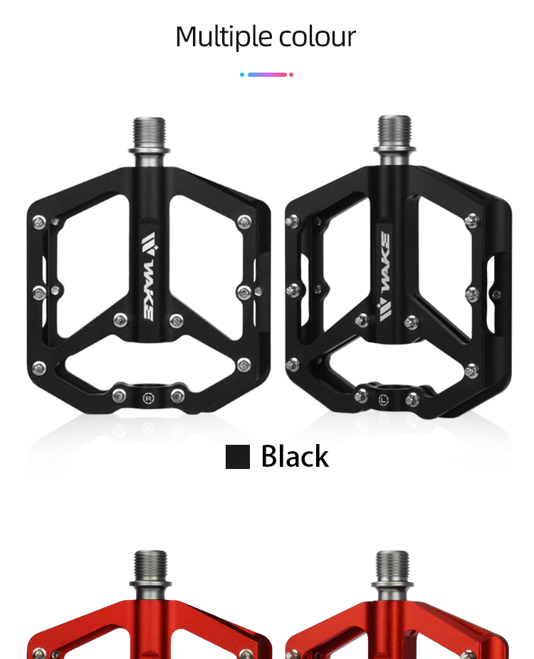 ROCKBROS Pedali Bici 9/16 In Alluminio – Colorati, Leggeri Con Cuscinetti Sigillati (2 Pezzi)