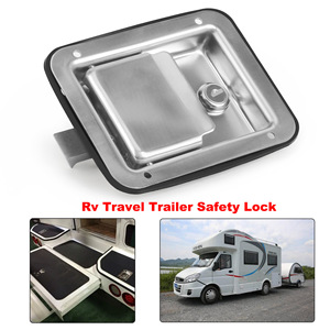 Loquet de porte de camping-car en acier inoxydable, rectangulaire, monté latéralement, étanche, durable, verrouillage manuel pour accessoires extérieurs de camping-car - Product Image 2