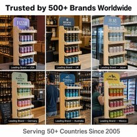 Exhibidor de Madera de 5 Niveles Personalizado para Tienda de Bebidas, Estante de Madera para Piso, Fácil de Montar, Exhibidor para Tienda, Certificado FSC, OEM