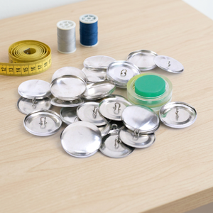 Kit de boutons recouverts DIY, style tige de 27 mm, boutons ronds sans nickel, certifiés REACH pour l'artisanat - Product Image 2
