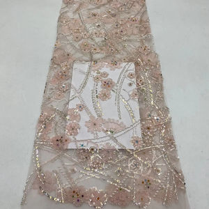 Nastro ricamato colore diamante perline ricamate con paillettes ricamate abito da sera scarpe e cappelli in rilievo tessuto - Product Image 1