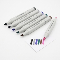 Marqueur acrylique liquide à séchage rapide, 12 couleurs, double pointe, encre vive pour peinture sur carton noir, art DIY, étudiant