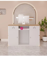 Comptoir de réception moderne et simple Yicheng en gros, bureau de caisse pour magasin de vêtements, salon de beauté, table de bar d'angle pour salon de thé au lait