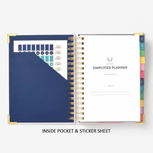 Planificateur à anneaux auriculaires personnalisés, agenda <span class=keywords><strong>2021</strong></span> a5, bague en or, fil à spirale, agenda calendrier, organiser - Product Image 1