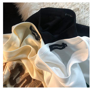 T-shirt à manches courtes en coton pour homme et femme, vente chaude, surdimensionné, épaules tombantes, décontracté, streetwear, hauts respirants, doux, t-shirts d'été personnalisés - Product Image 4