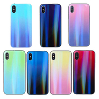 Özel temperli cam telefon kılıfı için 9H patlamaya dayanıklı kapak kılıf fantezi renk cep telefonu iPhone için kılıf 11 11PRO X XS 8