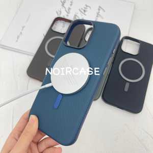 Pour iPhone 16 Pro Max Business Phone Case-Matériau de qualité supérieure, motif quadrillé, magnétique, grande <span class=keywords><strong>d</strong></span>écoupe, tissu intérieur - Product Image 2