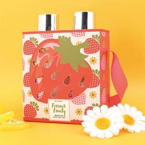 Set de Regalo de Tres Cremas de Manos con Aroma a Fresa y Naranja en Caja de Regalo de Papel con Impresión Colorida - Product Image 6