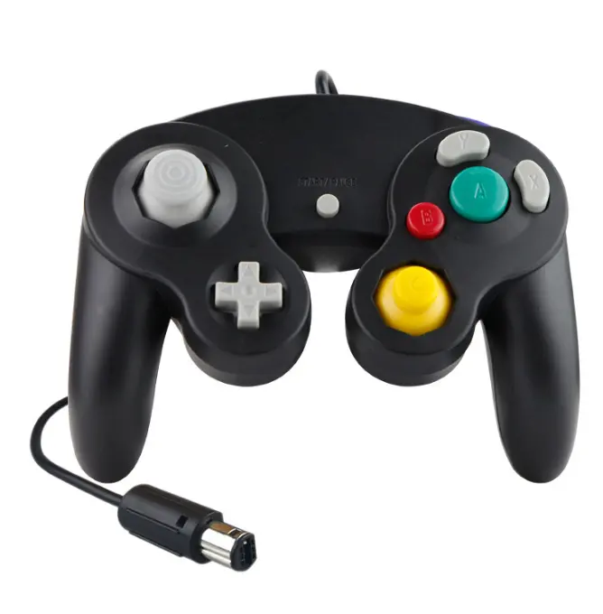 Gamecube Controller, kabel gebundene NGC-Controller Classic Gamepad Joystick für Nintendo und Wii Console Game Remote Black