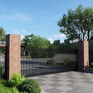 <span class=keywords><strong>Portail</strong></span> Coulissant/<span class=keywords><strong>Battant</strong></span> en Alliage d'Aluminium Thermolaqué Anti-Rouille et Durable, Traité Électriquement, pour Jardin, avec Verrou Sécurisé, Garantie 5 Ans - Vente en Gros - Product Image 1