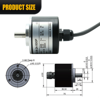 Encodeur rotatif HLTNC E50S8 2500PPR incrémental DC24V 5000RPM pour servomoteur, robotique et automatisation