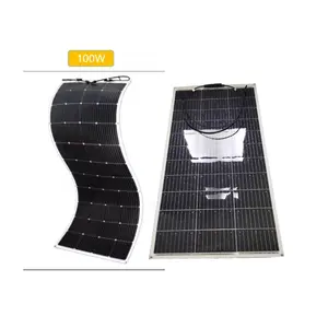 PET 샤인 필름 유연한 태양 전지 패널 100w 단결정 HJT PV 태양 전지 패널 배터리 저장 휴대용 전원 은행