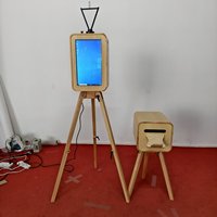 Cabine de Fotos Moderna de Impressão Instantânea com Design de Tela Sensível ao Toque Dupla Face de Alta Qualidade, Compatível com Câmera