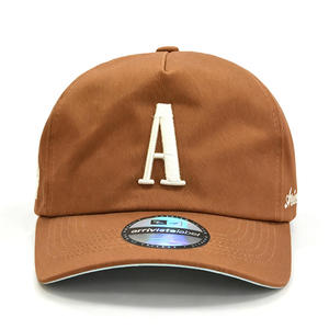 Casquette de papa rétro personnalisée à 5 panneaux non structurée en coton avec logo brodé en relief, casquette de papa vintage à profil moyen - Product Image 4